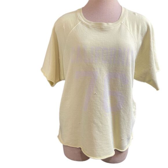 Retro Brand Free People Size XL California 76 Crew Short Sleeve Sweatshirt - Picture 1 of 9
